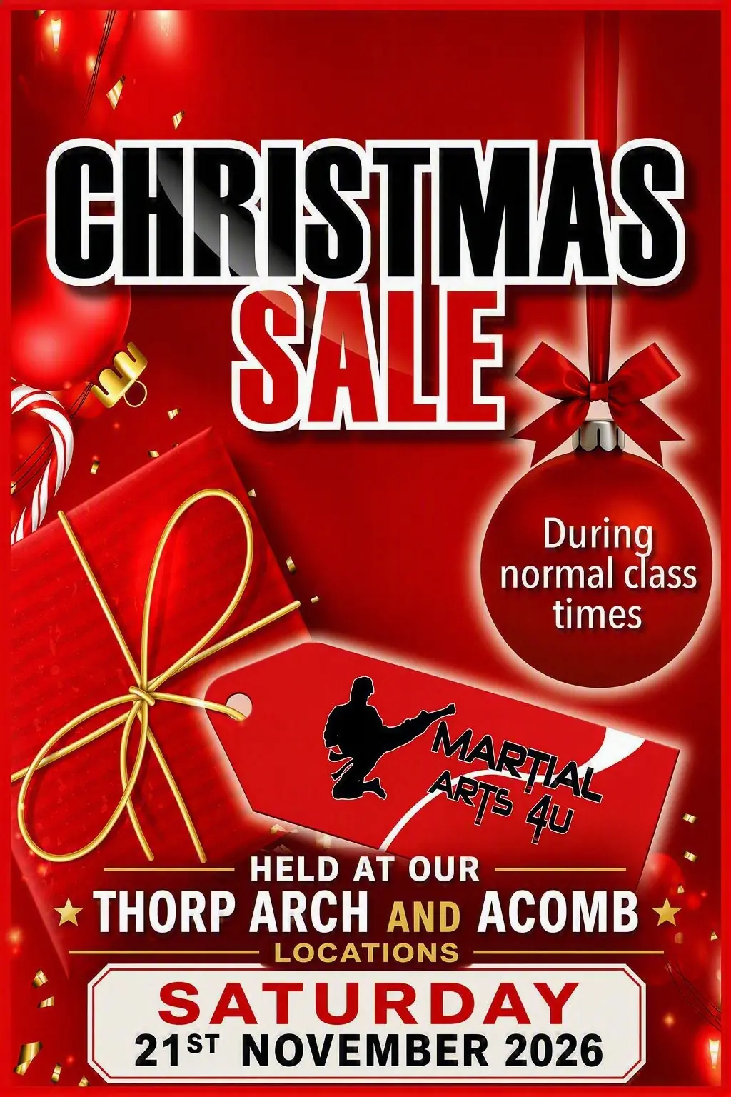 Christmas Sale — 21 November 2026